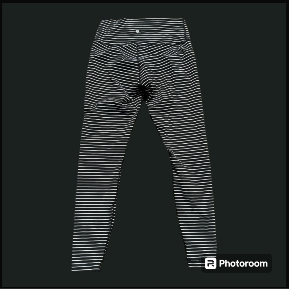 Lululemon wonder under high rise striped leggings
